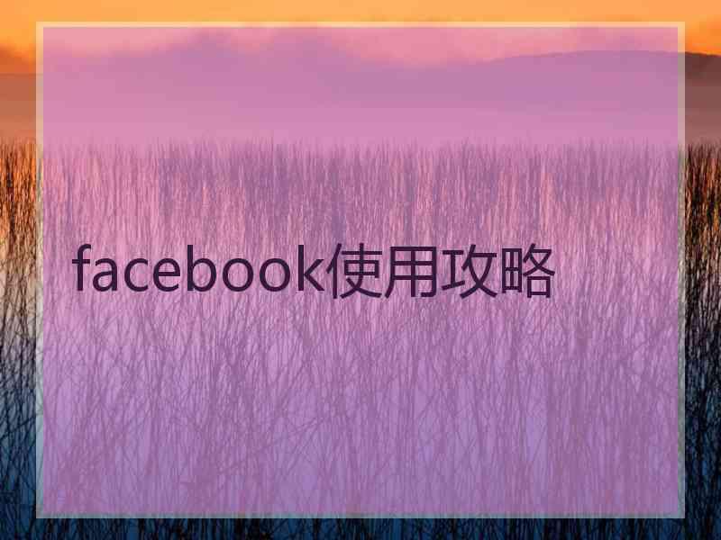 facebook使用攻略