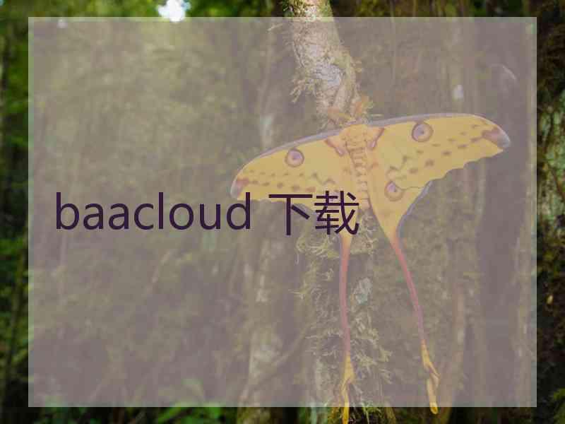 baacloud 下载