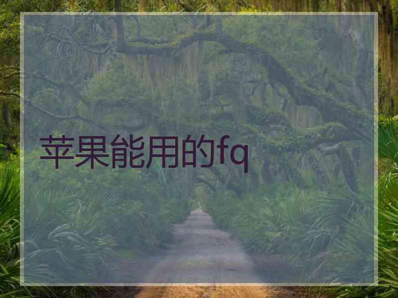 苹果能用的fq