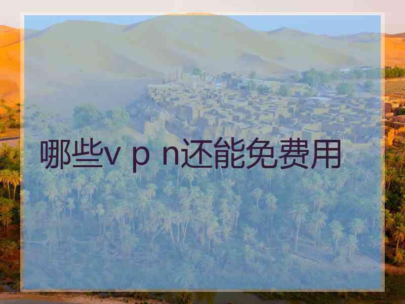 哪些v p n还能免费用