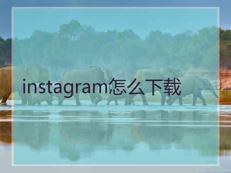 instagram怎么下载